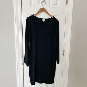 LuLaRoe Debbie dress in solid black, size 2XL